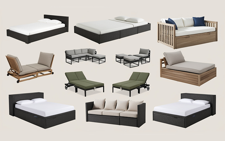 Costway Storage beds, outdoor and patio furniture for small apartments.